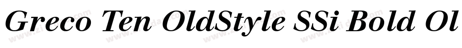 Greco Ten OldStyle SSi Bold Old Style Figures字体转换